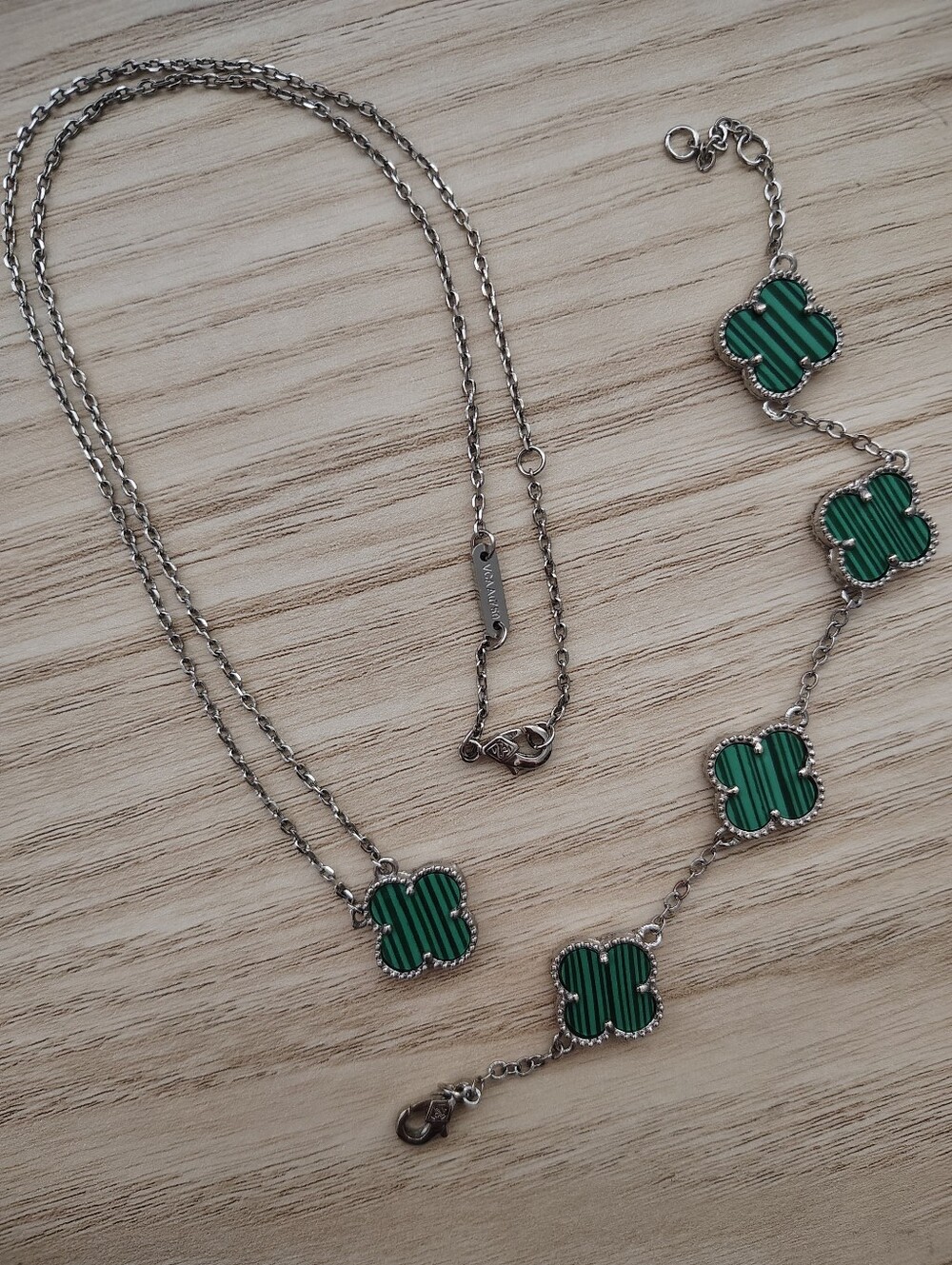 Silver Jewelry Set – Van Cleef Style